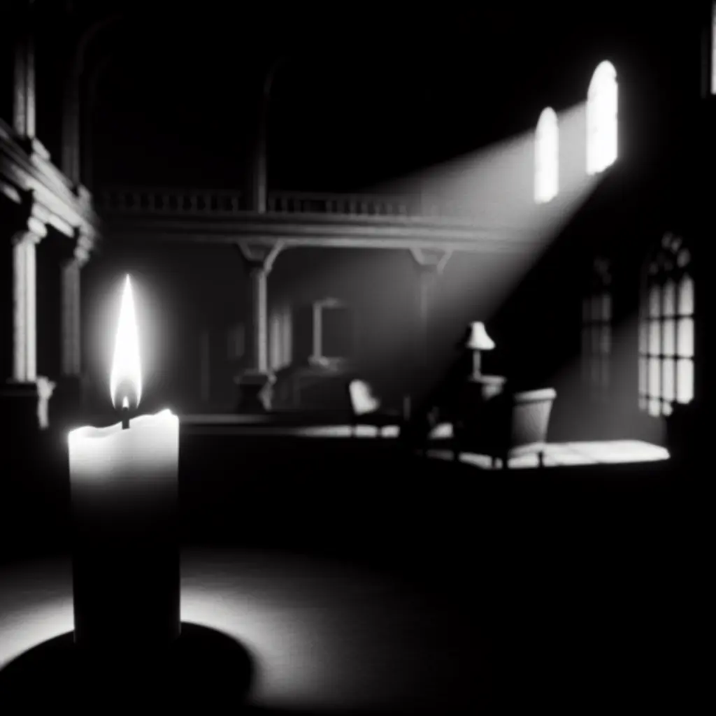 Noir'owa scena z White Night: mrok i światło świecy