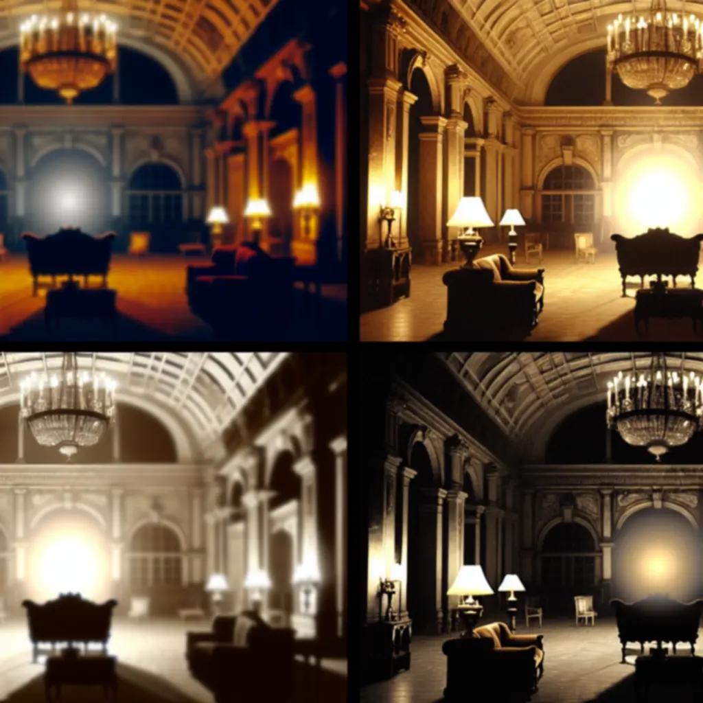 Noir: rozświetlona świecą sala w starym dworze White Night